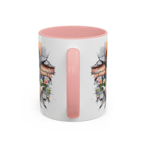 Cute Dog Peeking Coffee Mug, Pet Lover Gift, Yorkshire Terrier Mug, Animal Lover Coffee Cup, Dog-Themed Drinkware, Doggie Mug