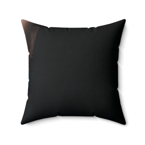 vampire red lips with teeth Spun Polyester Square Pillow