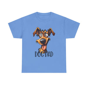 Dog Dad Unisex Heavy Cotton Tee, Pet Lover Gift, Fun Shirt for Father’s Day, Dog Owner Humor Tee, Great for Birthdays, Casual Wear