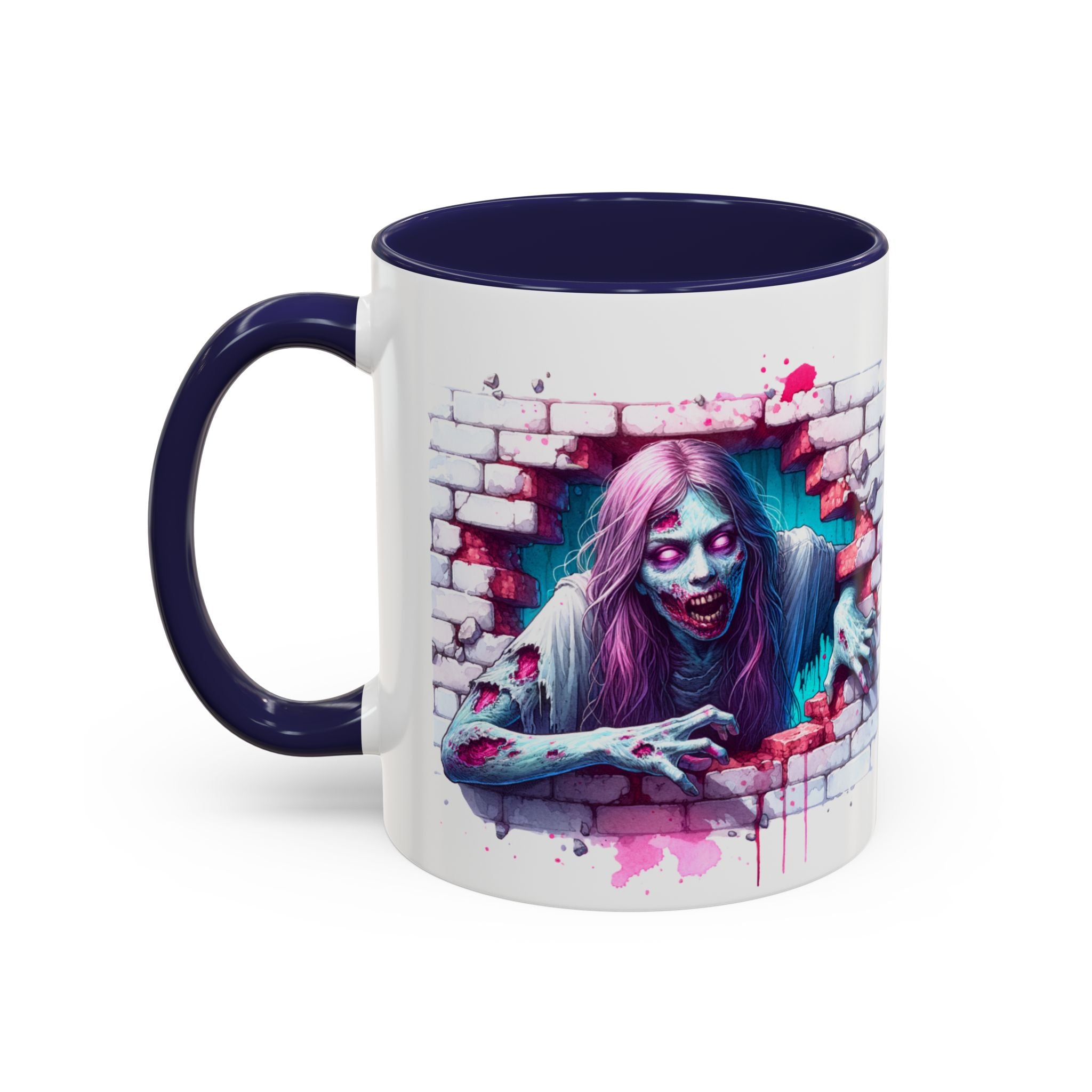Spooky Zombie Accent Coffee Mug | Halloween Gift, Horror Decor, Unique Coffee Cup, Gothic Style, Zombie Art