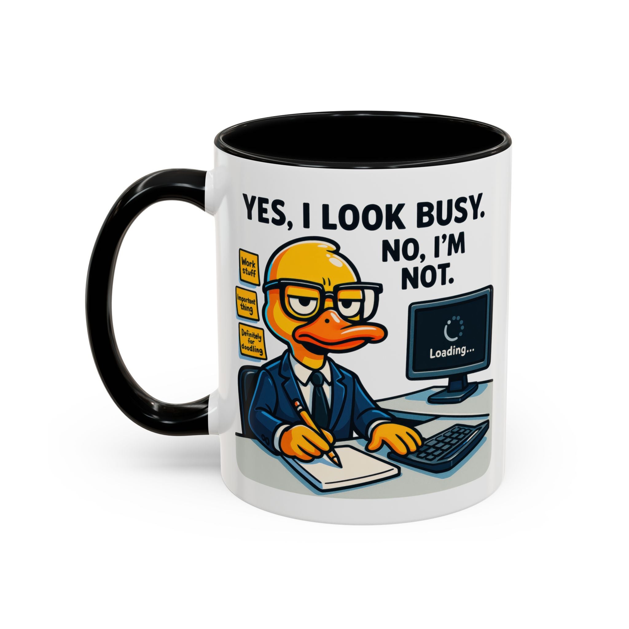 Funny Office Mug, Quirky Coffee Cup, Duck Humor Mug, Gift for Coworkers, Cute Desk Mug