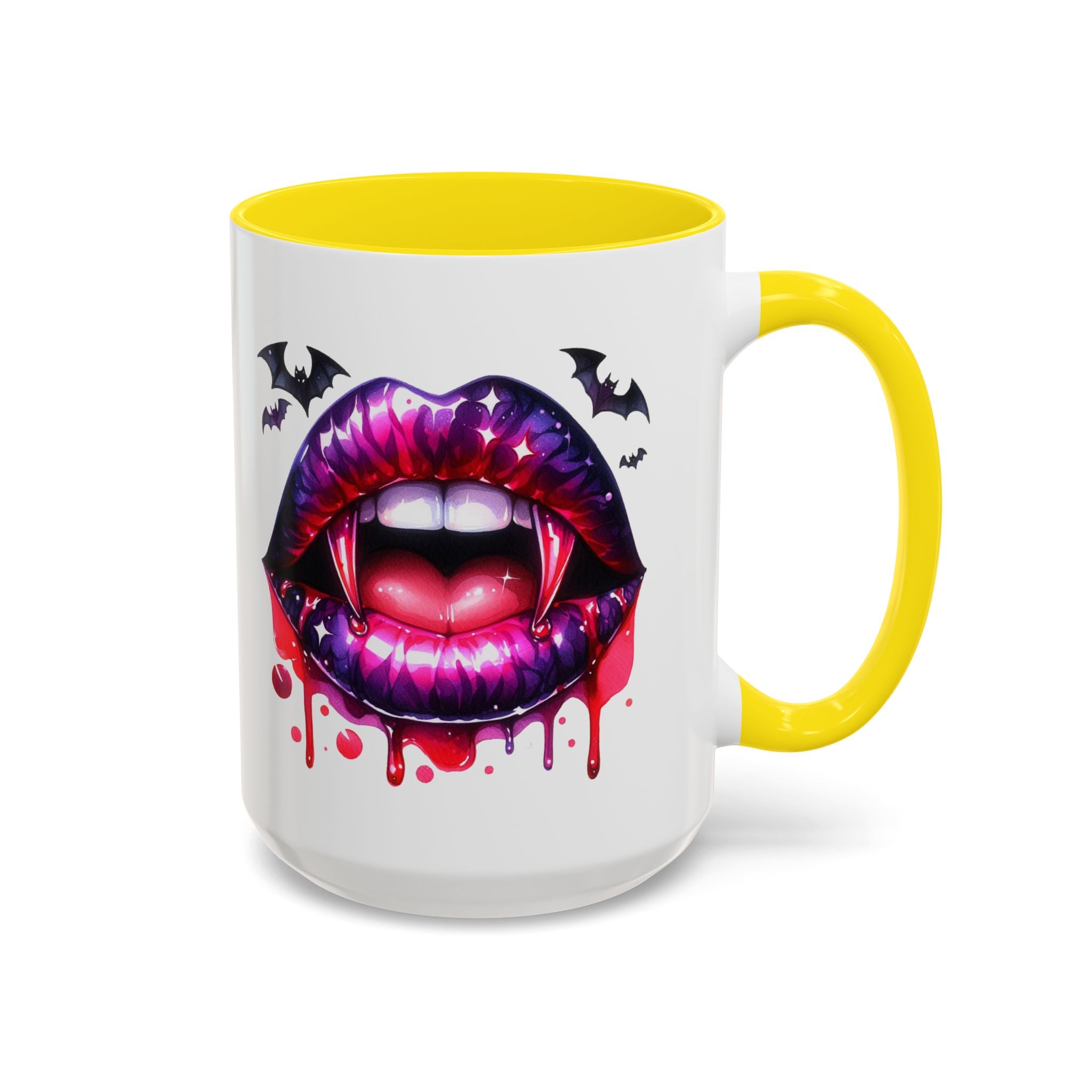 Gothic Vampire Coffee Mug, Halloween Mug, Dark Aesthetic, bats, Spooky Home Decor, Unique Coffee Cup