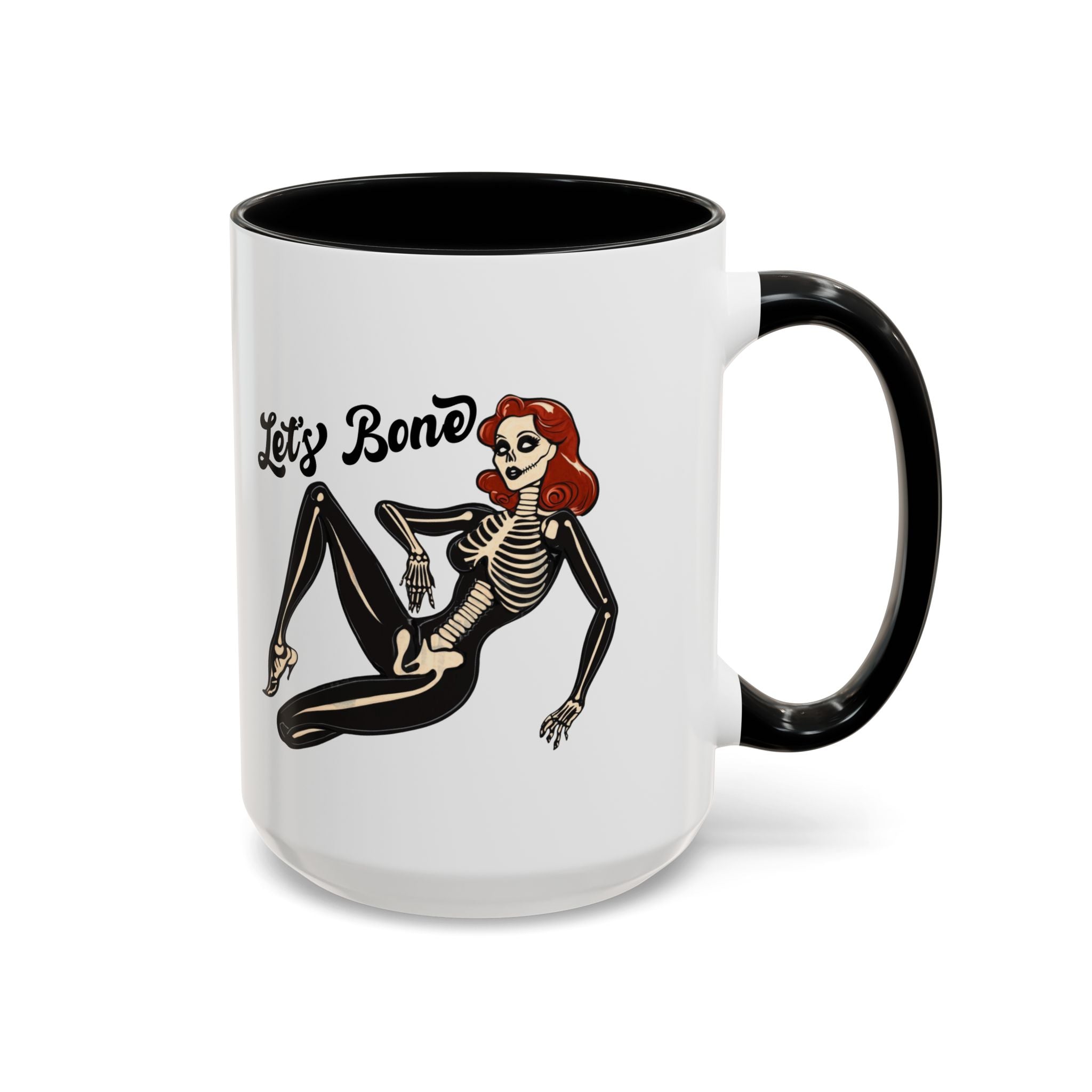 Spooky Skeleton Mug - Let's Bone, Halloween Gift, Gothic Coffee Cup, Unique Home Decor, Fun Drinkware