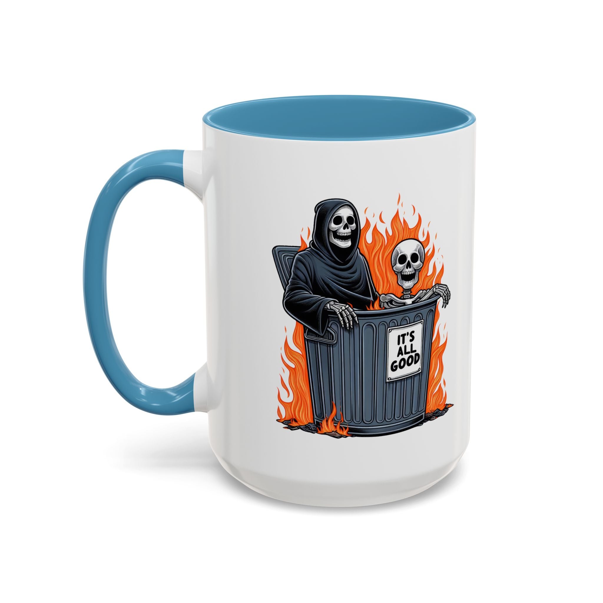 Funny Grim Reaper Coffee Mug - Perfect for Halloween, Gift for Friends, Quirky Kitchen Decor, Novelty Drinkware