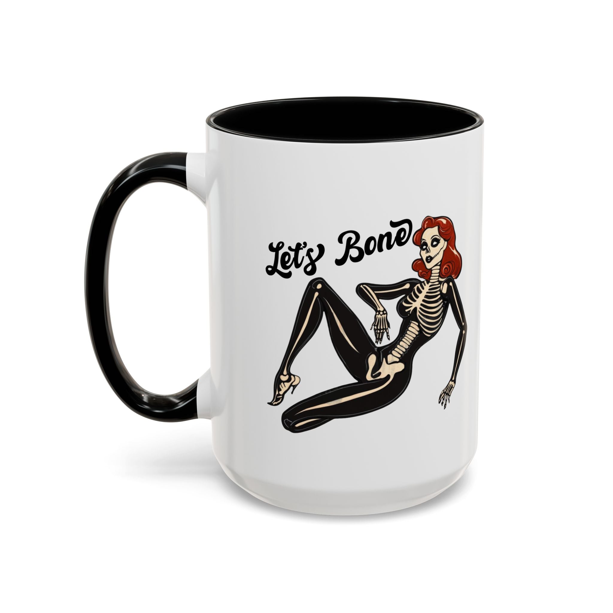 Spooky Skeleton Mug - Let's Bone, Halloween Gift, Gothic Coffee Cup, Unique Home Decor, Fun Drinkware