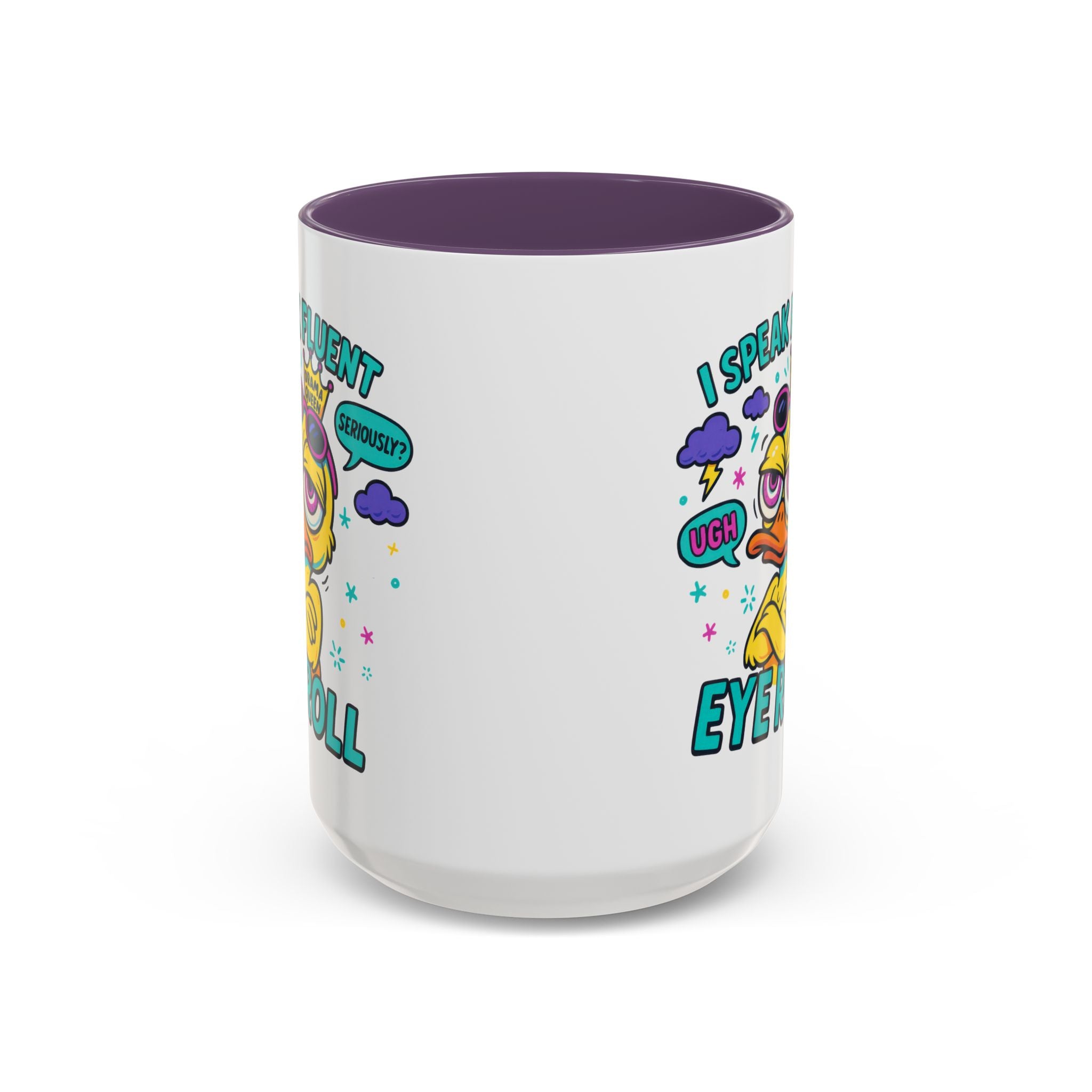 attitude Sassy Eye Roll Coffee Mug,  for Coffee Lovers, Gift for Friends, Quirky Tea Mug, Humor  Cute Kitchen Decor