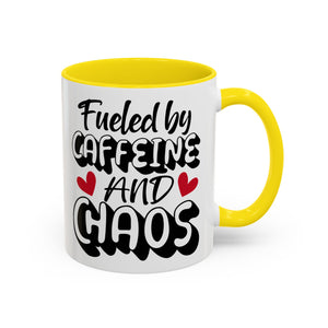 Caffeine Chaos Mug - Perfect for Coffee Lovers, Funny Gift for Friends, Home Office Essential, Birthday, Coffee Break