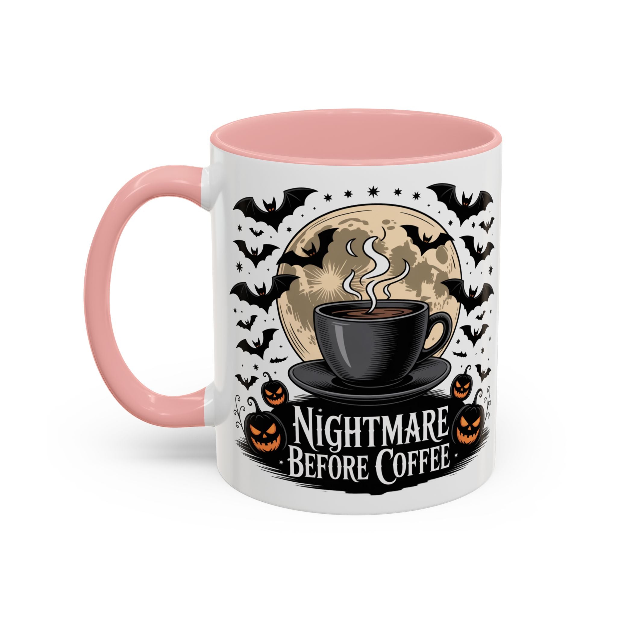 Halloween-Themed Coffee Mug: Nightmare Before Coffee funny art