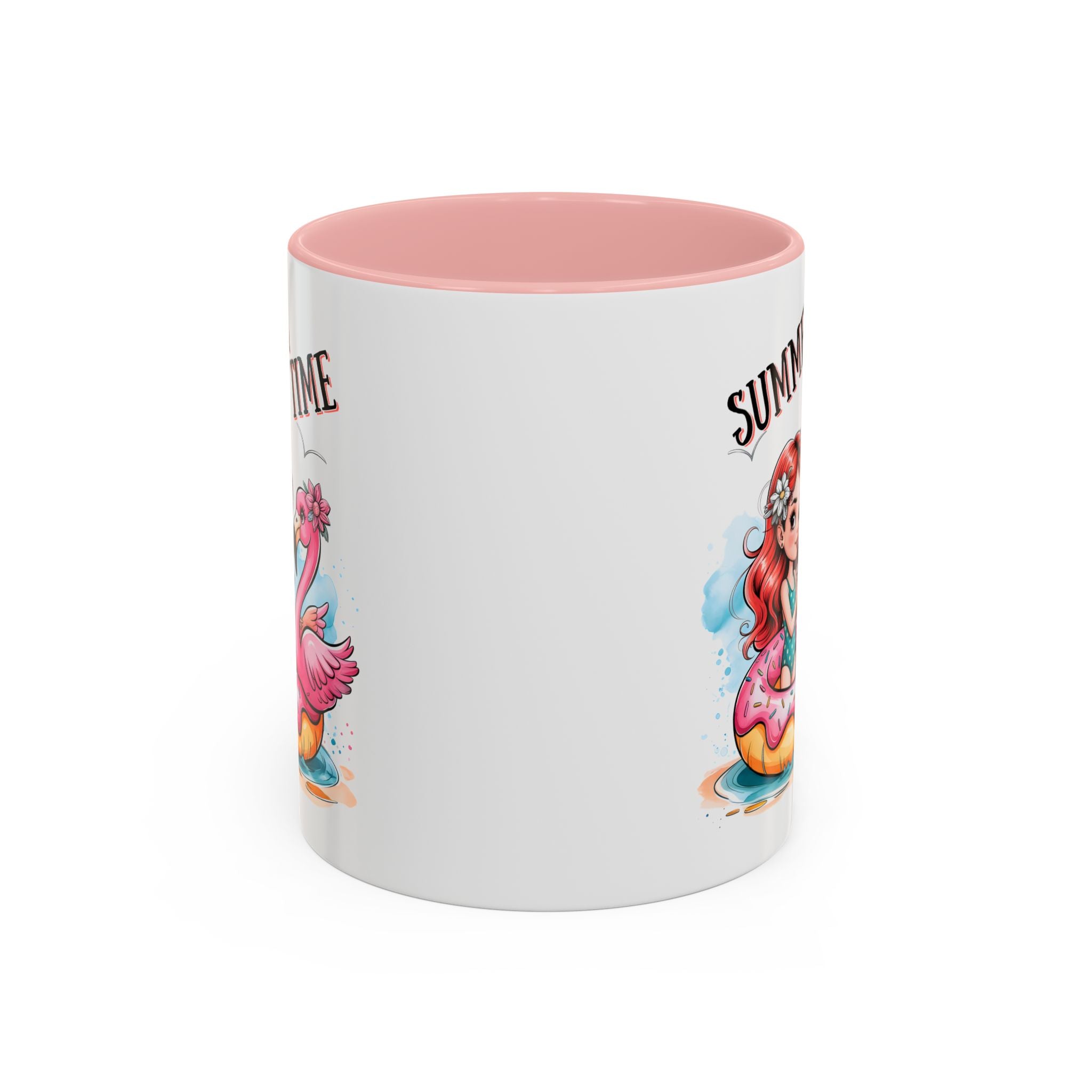 Summer Time Accent Coffee Mug - 11oz & 15oz funny cute girl floating