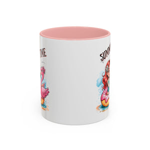 Summer Time Accent Coffee Mug - 11oz & 15oz funny cute girl floating