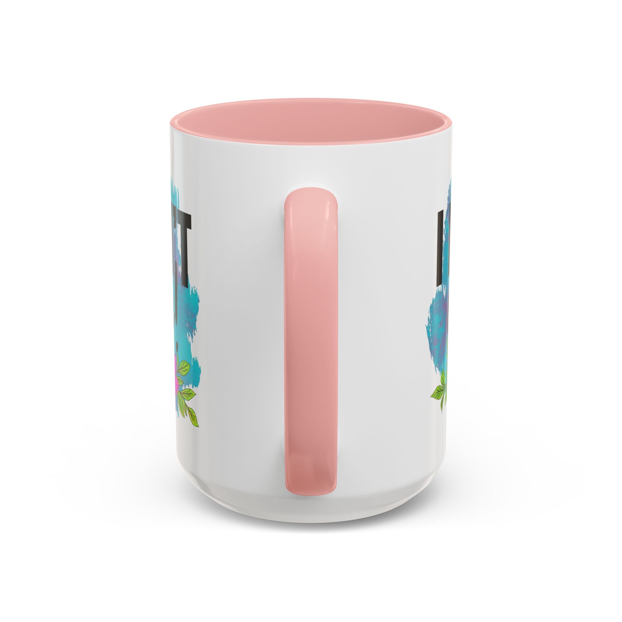 I Don't Care! Floral Accent Coffee Mug - 11oz & 15oz sarcasm funny