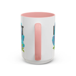 I Don't Care! Floral Accent Coffee Mug - 11oz & 15oz sarcasm funny