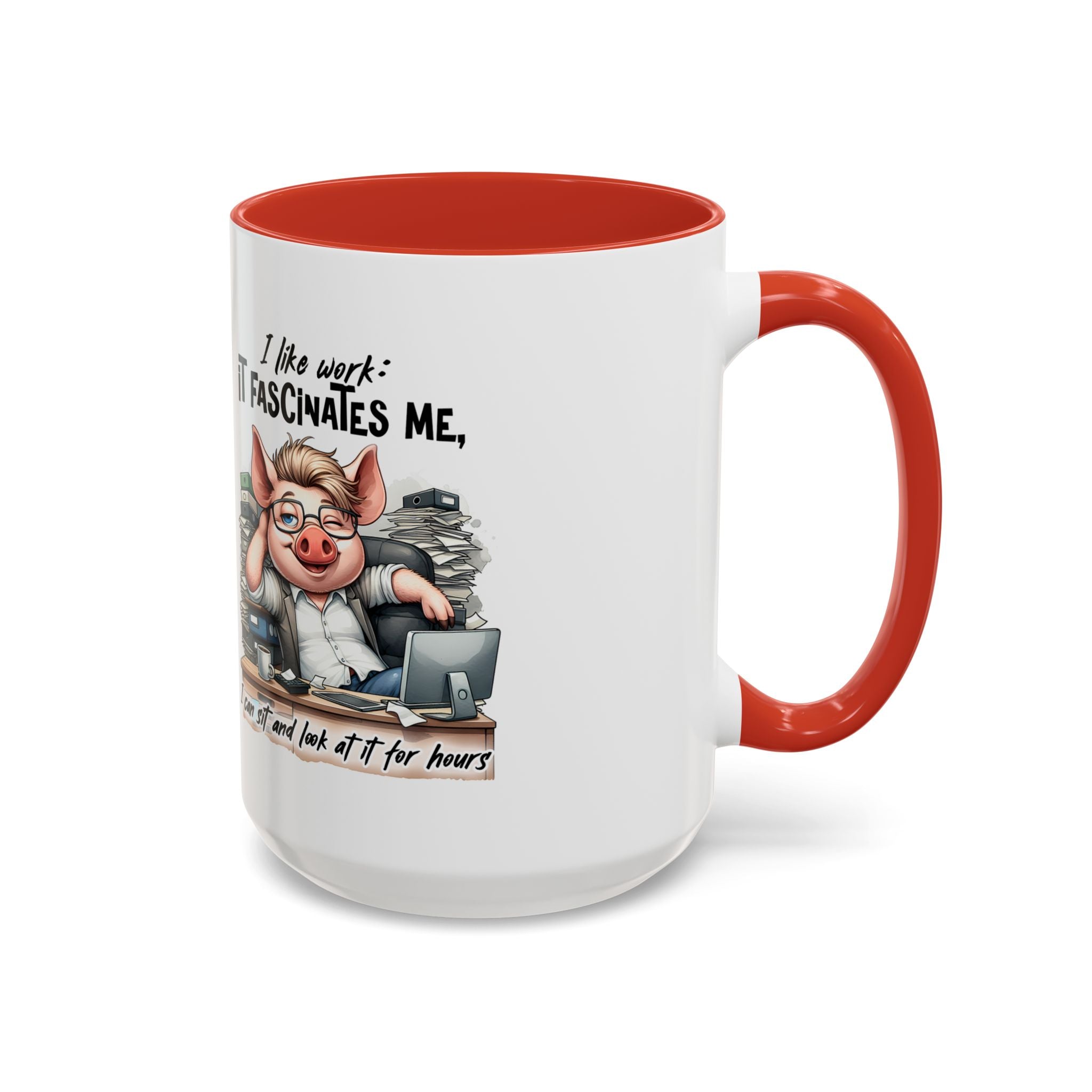 Whimsical Pig Coffee Mug, Funny Gift for Animal Lovers, Unique Office Mug, Cute Coffee Cup, Perfect for Birthdays, Holidays