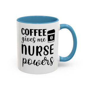 Nurse Coffee Mug, Funny Gift for Nurses, Coffee Lover's Mug, Black Accent Tea Cup, Motivational Nurse Gift
