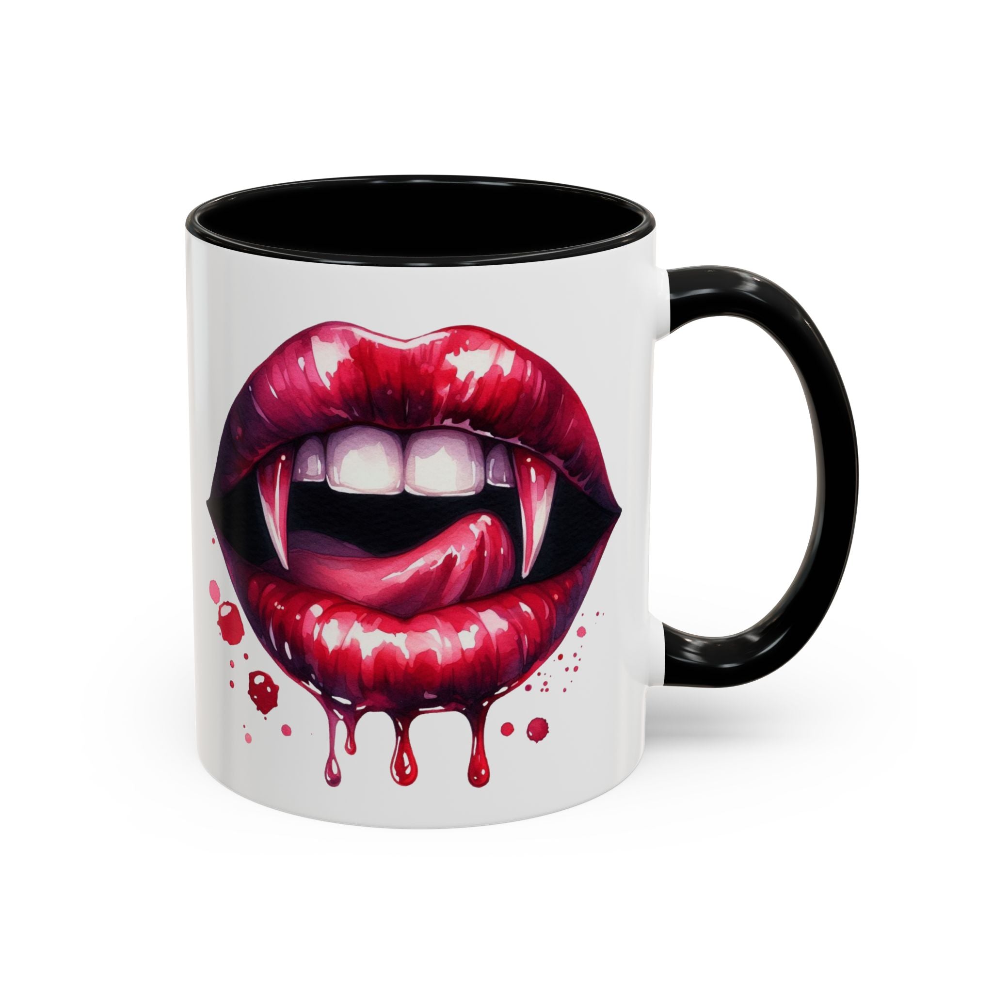 Gothic Vampire Teeth Coffee Mug – Perfect for Halloween, Spooky Occasions, Gift for Horror Lovers, Unique Accent Cup