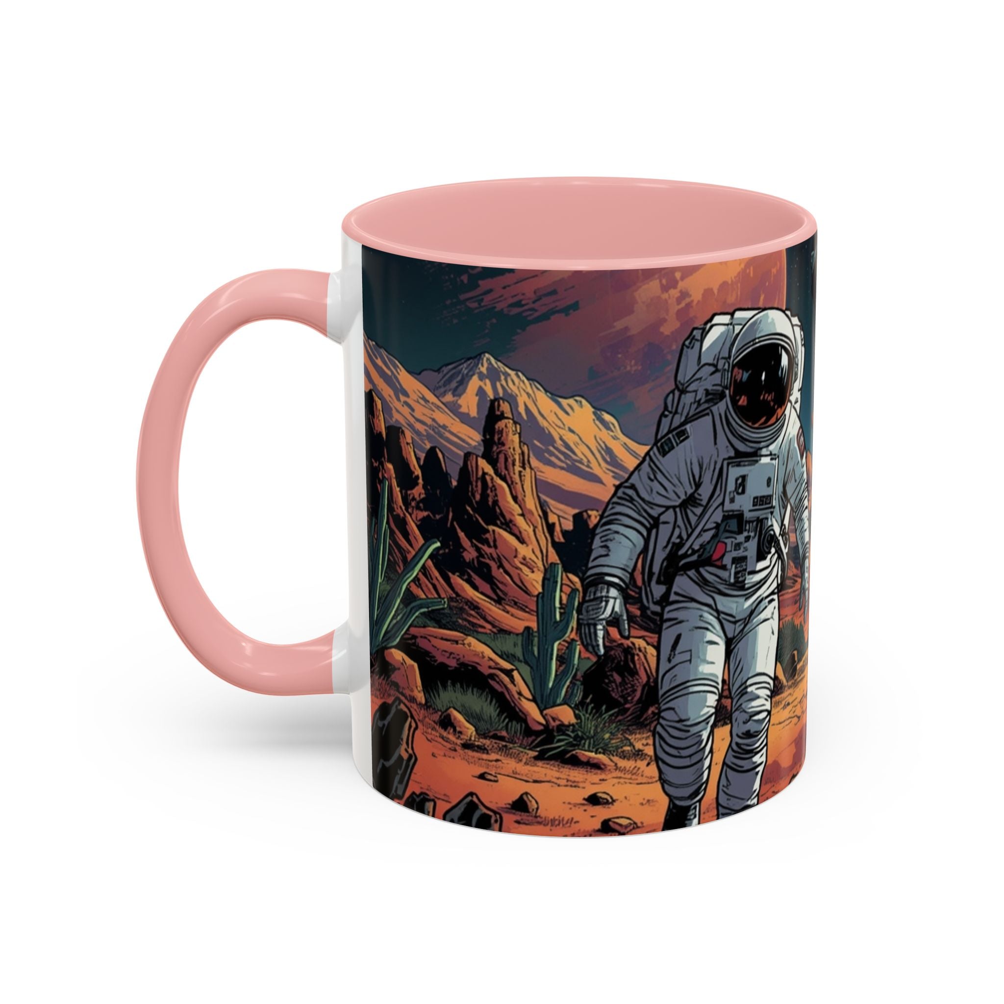 spacemen and aliens on planet Astronaut Adventure Coffee Mug - 11oz & 15oz