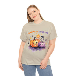 Halloween t shirt pumpkin dreams pastel colors gift for whole family fall fun stocking stuffer Unisex Heavy Cotton Tee