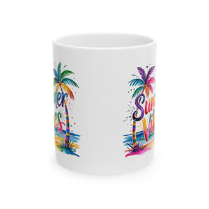 coffee Mug - Summer Vacation Vibes Ceramic Mug (11oz, 15oz)