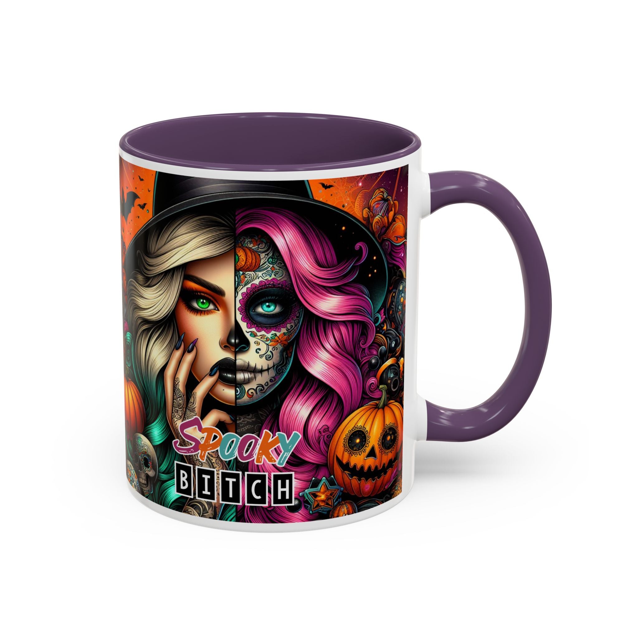 Spooky Bitch Halloween Coffee Mug - 11oz & 15oz | Witchy Vibes for Gifting, Halloween Decor, Fun Coffee Lover Gift, Spooky Season Must-Have