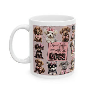 Puppy Love coffee Mug – Adorable Dog-Themed Coffee Cup, Gift for Dog Lovers, Pet Parent Mug, Cute Animal Décor, Birthday Present