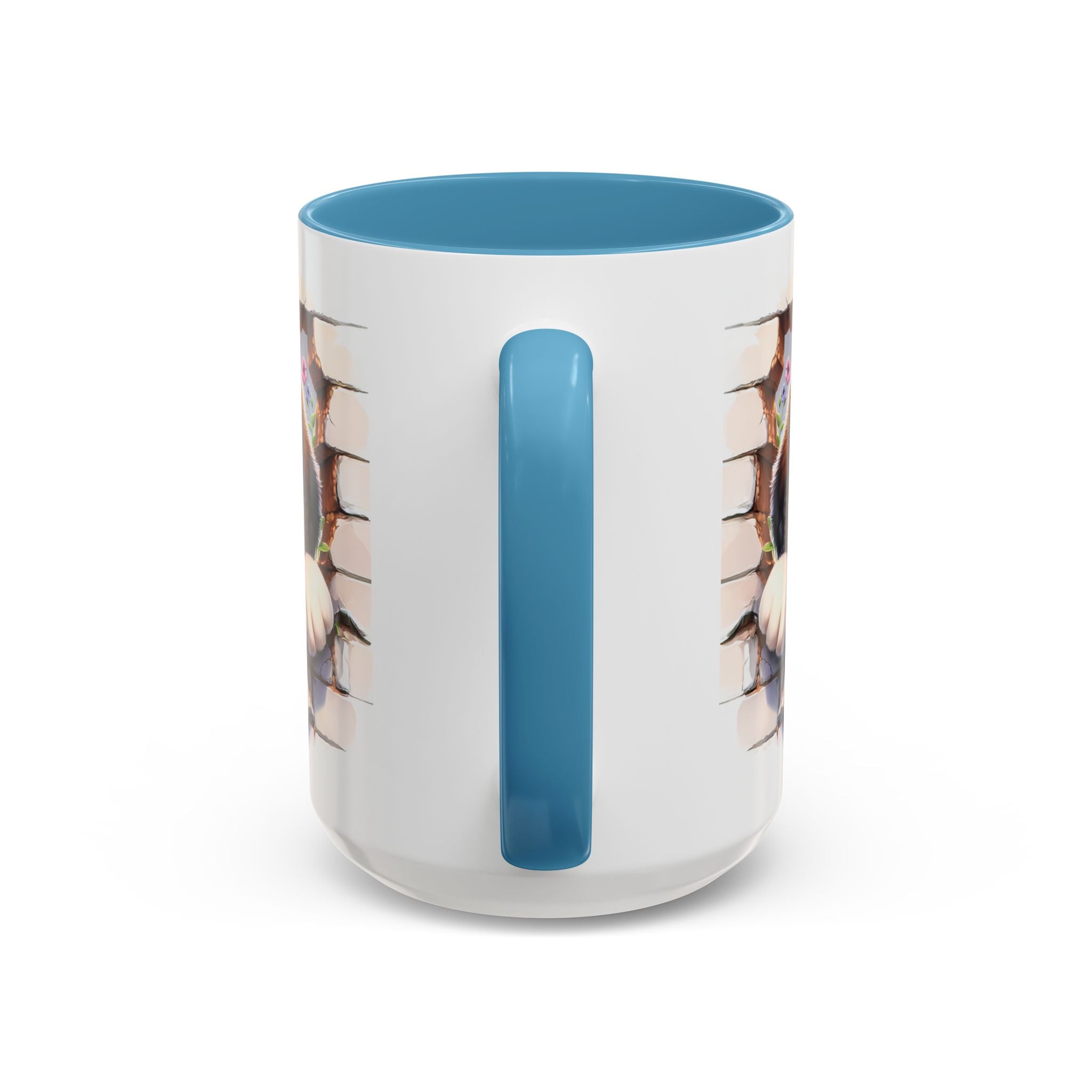 Cute Dog Breakthrough Accent Coffee Mug - Gift for Dog Lovers, Home Decor, Personalized Pet Mug, Puppy Lover's Kitchenware