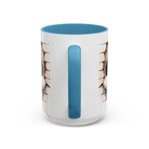 Cute Dog Breakthrough Accent Coffee Mug - Gift for Dog Lovers, Home Decor, Personalized Pet Mug, Puppy Lover's Kitchenware