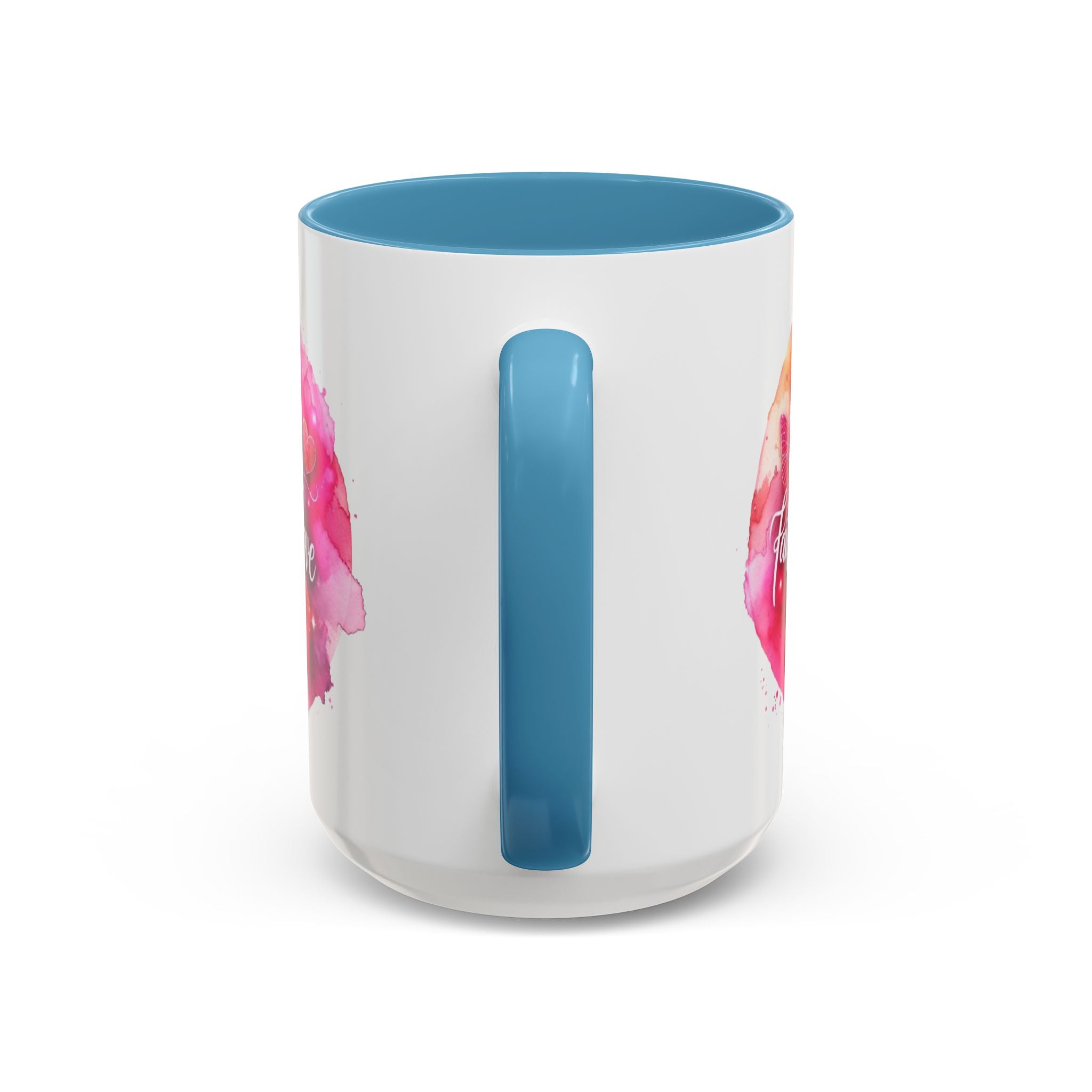 Inspirational Accent Coffee Mug with Pink Ribbon Design, Faith Hope Love Gift, Cancer Awareness Mug, Supportive Drinkware, Meaningful [...]