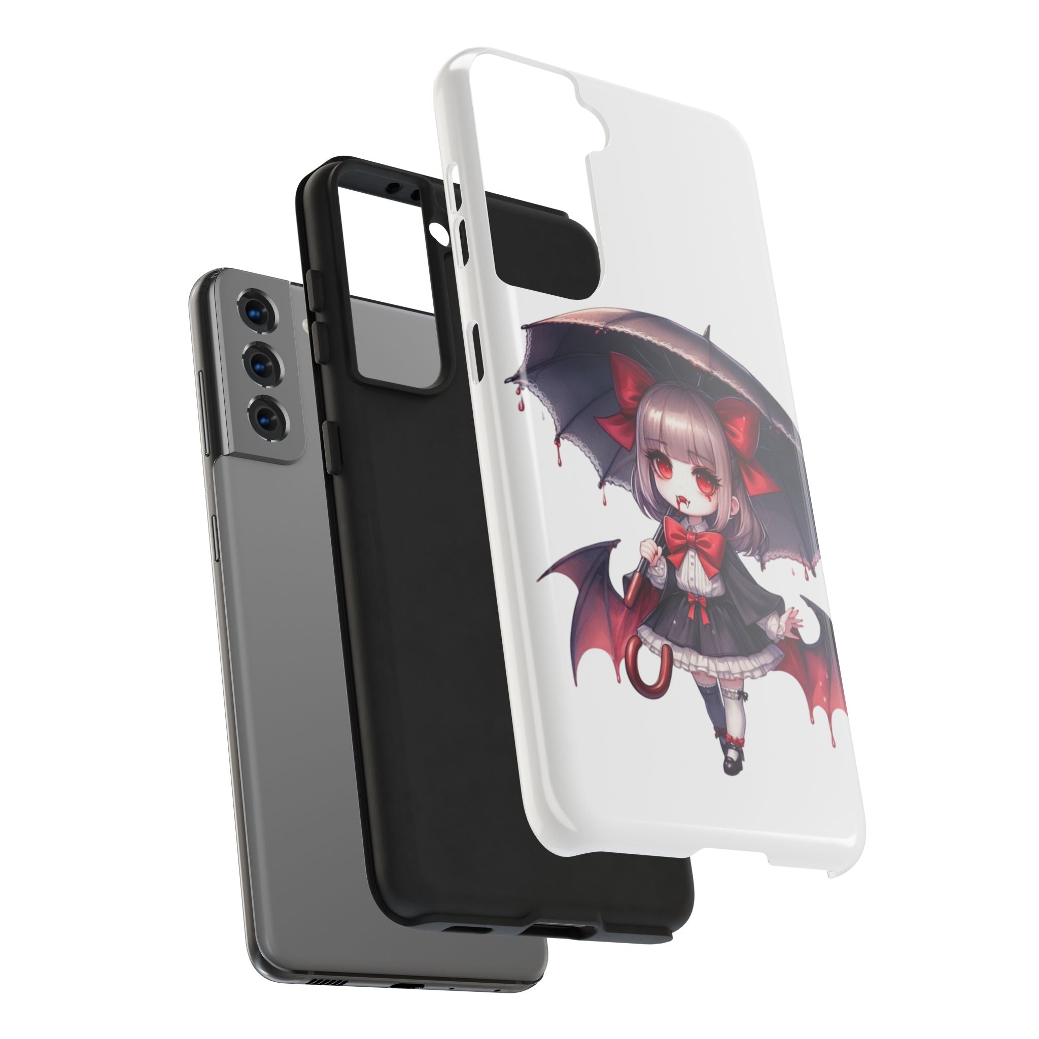 vampire girl horror art Tough Phone Cases