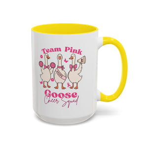 cancer awareness Team Pink Goose Cheer Squad Coffee Mug - Cute Animal Mug for Fun Gifts,   Home Decor/Office Use