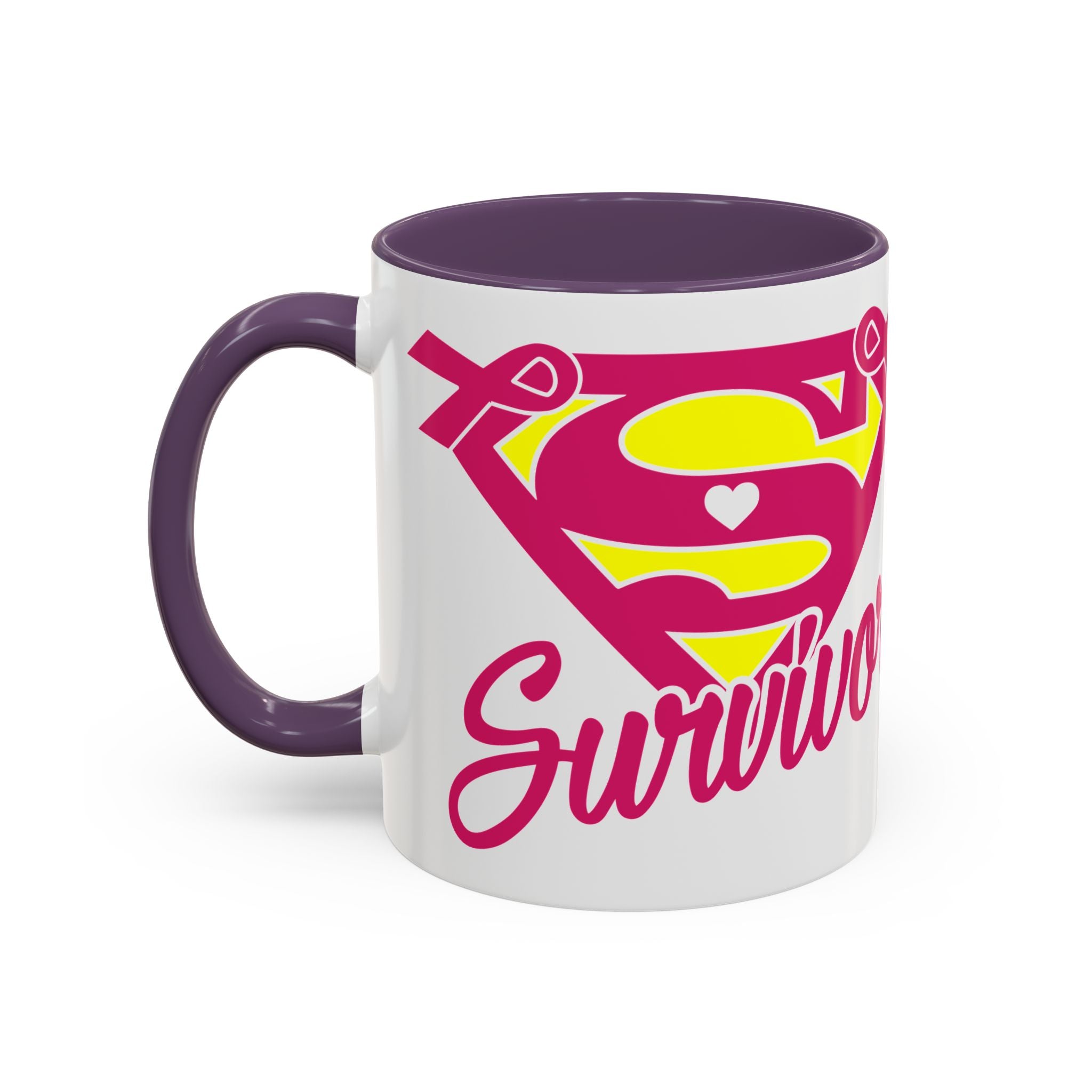 Survivor Mug 11oz & 15oz | Cancer Awareness, Motivational Gift, Empowerment, Superhero Theme, Unique Coffee Cup