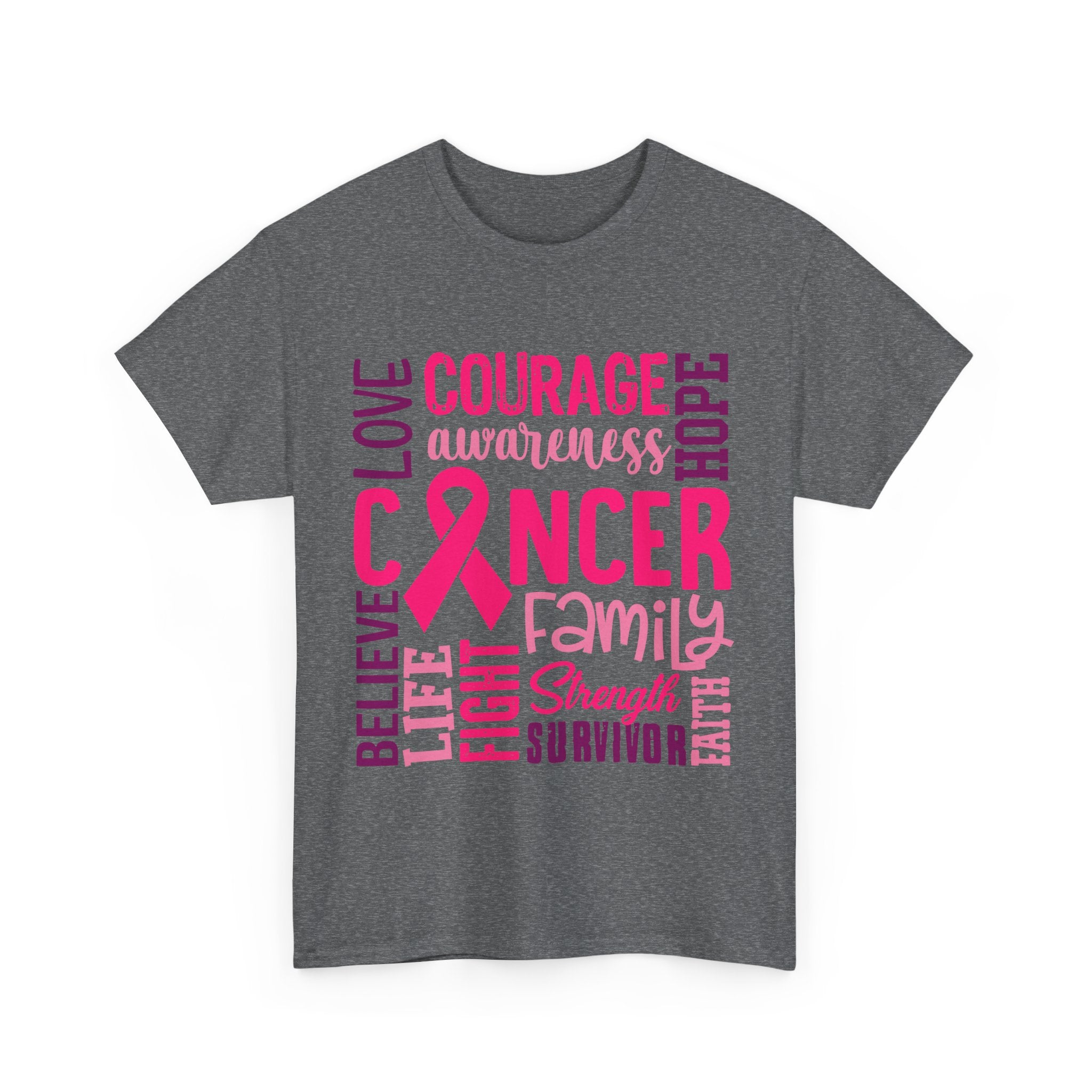 Cancer Awareness Unisex Tee, Support Cancer Fighters, Fight Against Cancer, Gift for Survivors, Hope & Love T-Shirt