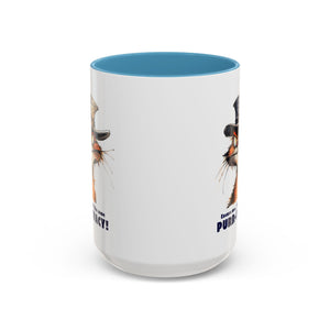 Funny Cat Coffee Mug - Purr-ivacy & Puppy Humor, Gifts for Cat Lovers, Home Office Accessories, Birthday, Pet Owner Mug