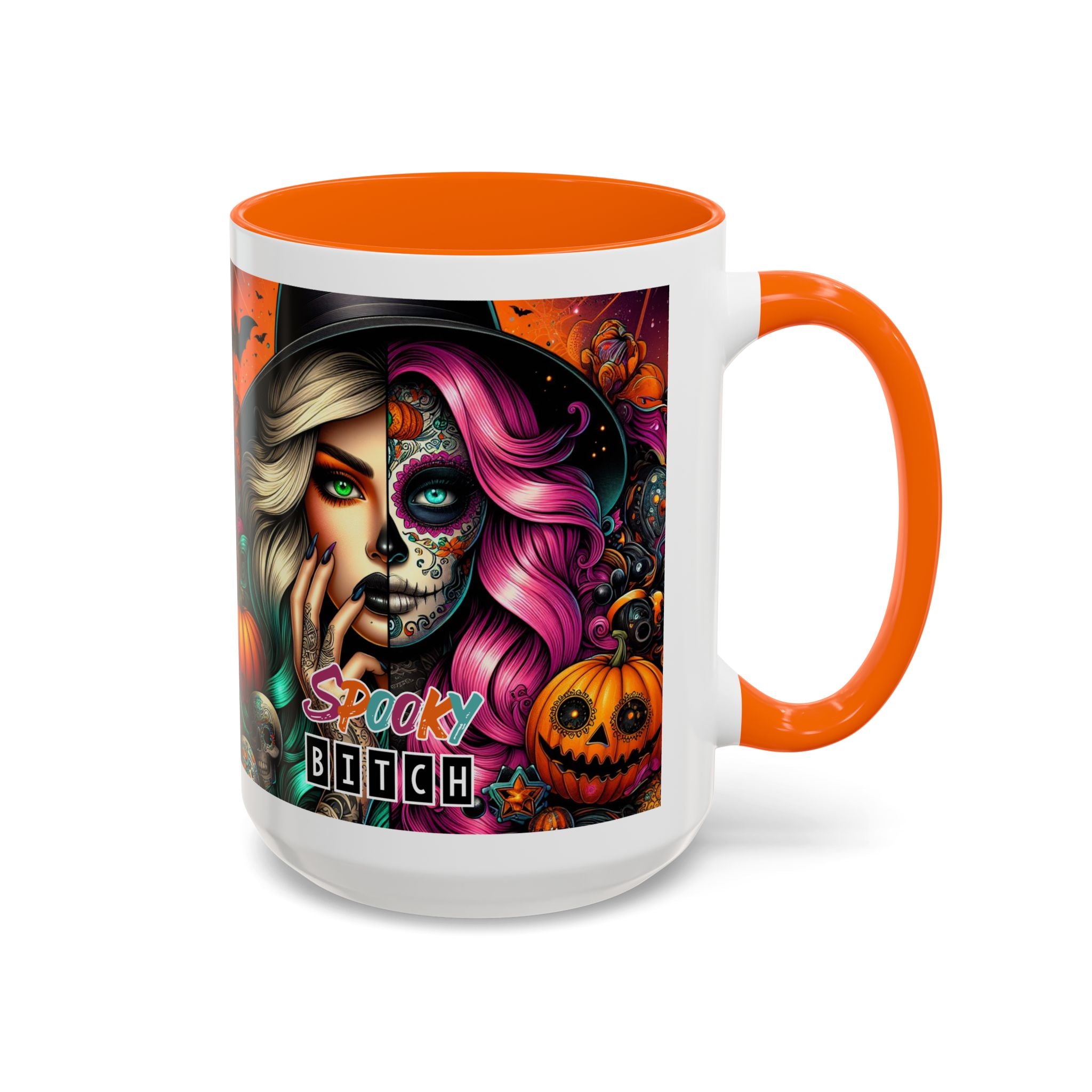 Spooky Bitch Halloween Coffee Mug - 11oz & 15oz | Witchy Vibes for Gifting, Halloween Decor, Fun Coffee Lover Gift, Spooky Season Must-Have