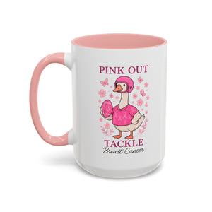 Breast Cancer Awareness Coffee Mug, Pink Out Tackle Duck Design, Supportive Gift for Fighters & Survivors, Cheerful Office Decor, [...]