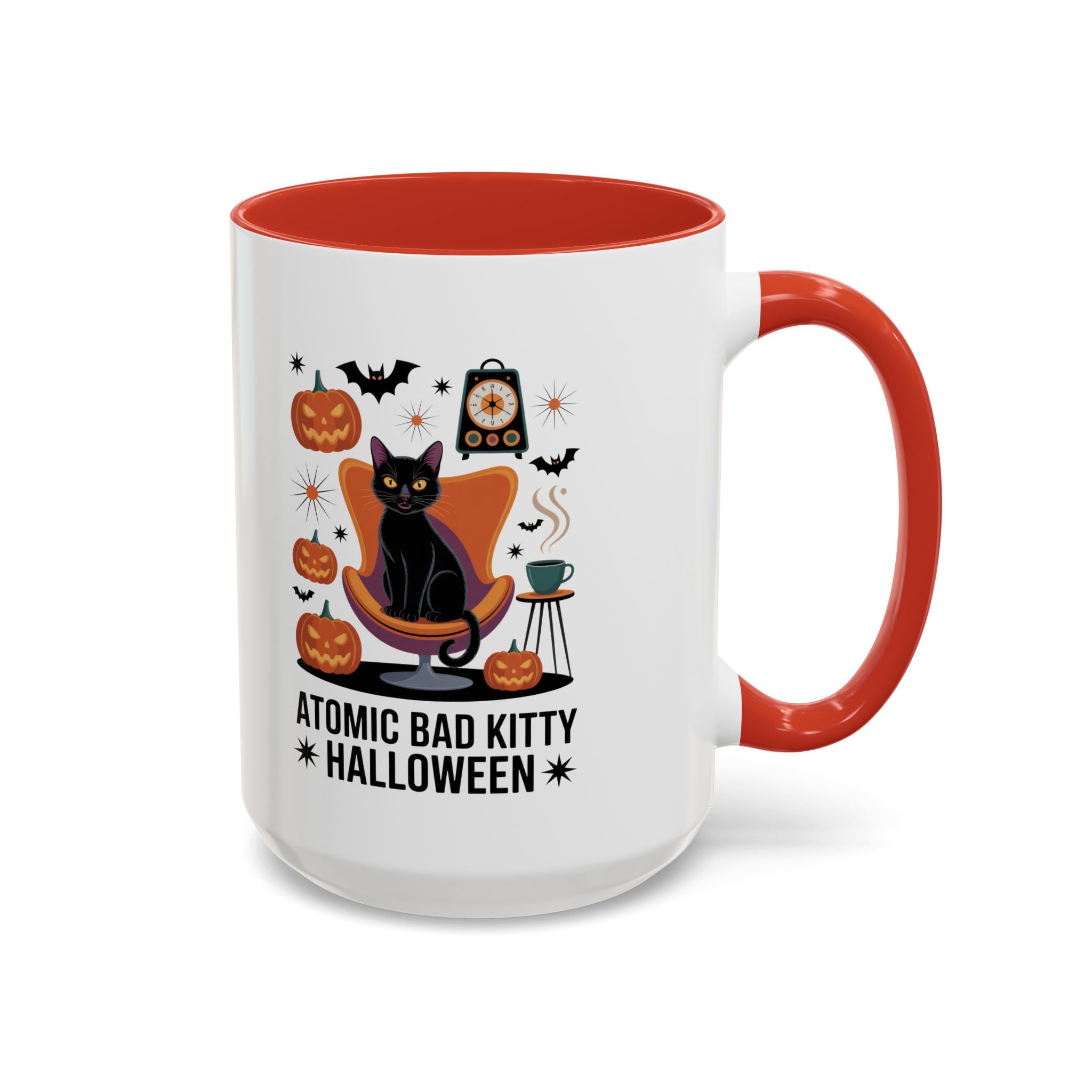 Halloween Themed Coffee Mug – Atomic Bad Kitty Design