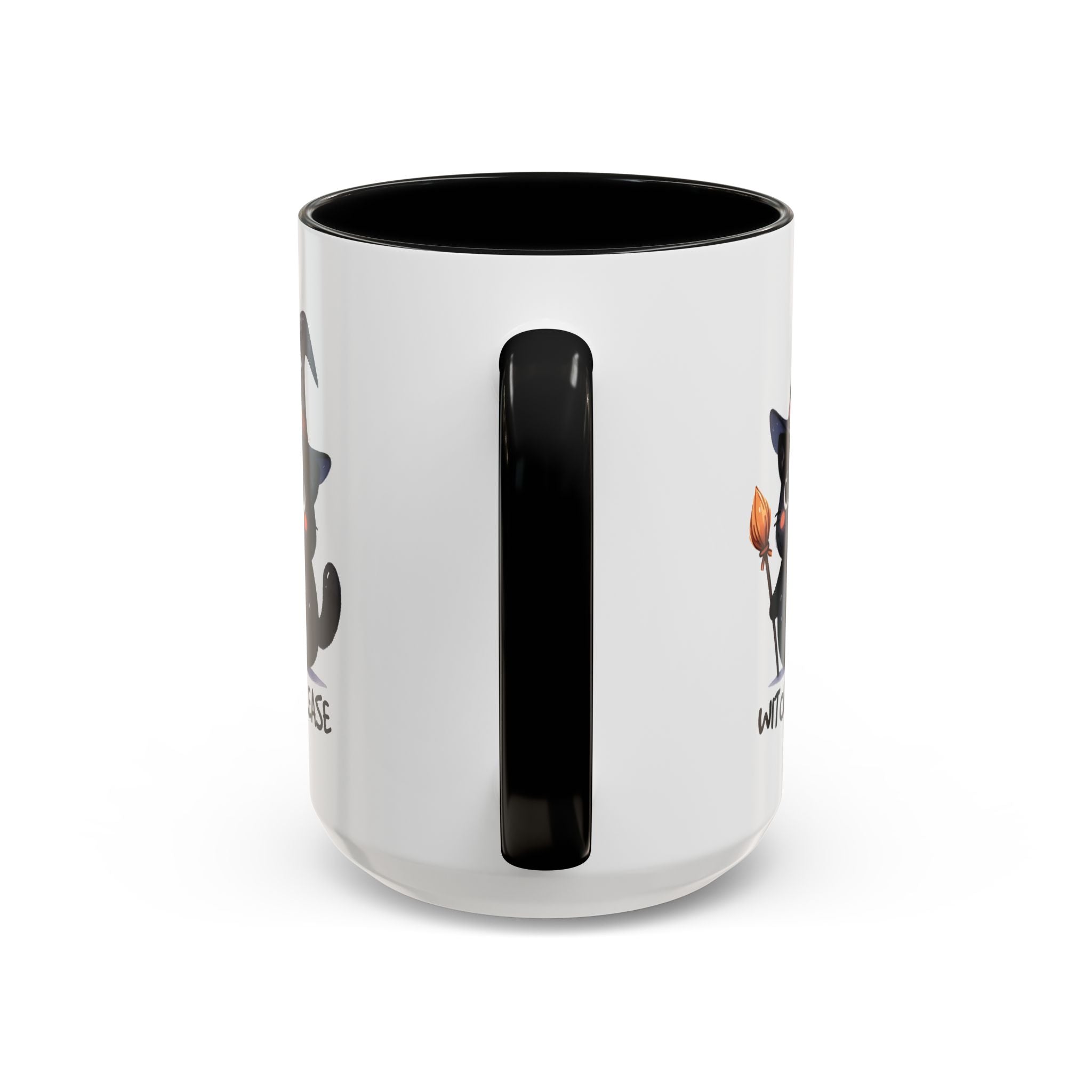 Cute Witch Cat Coffee Mug - Perfect for Halloween, Cat Lover Gift, Witch Please Design, Black Cat Mug, Cozy Drinkware