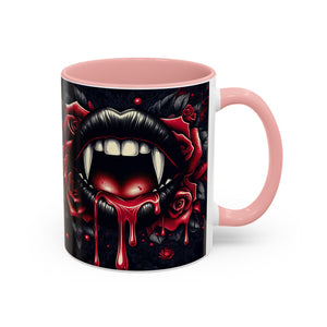 Gothic Vampire Rose Coffee Mug | Perfect for Halloween, Unique Gift, Dark Aesthetic, Gothic Decor, Horror Collectible