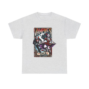 vampires suck horror art Unisex Heavy Cotton Tee men women