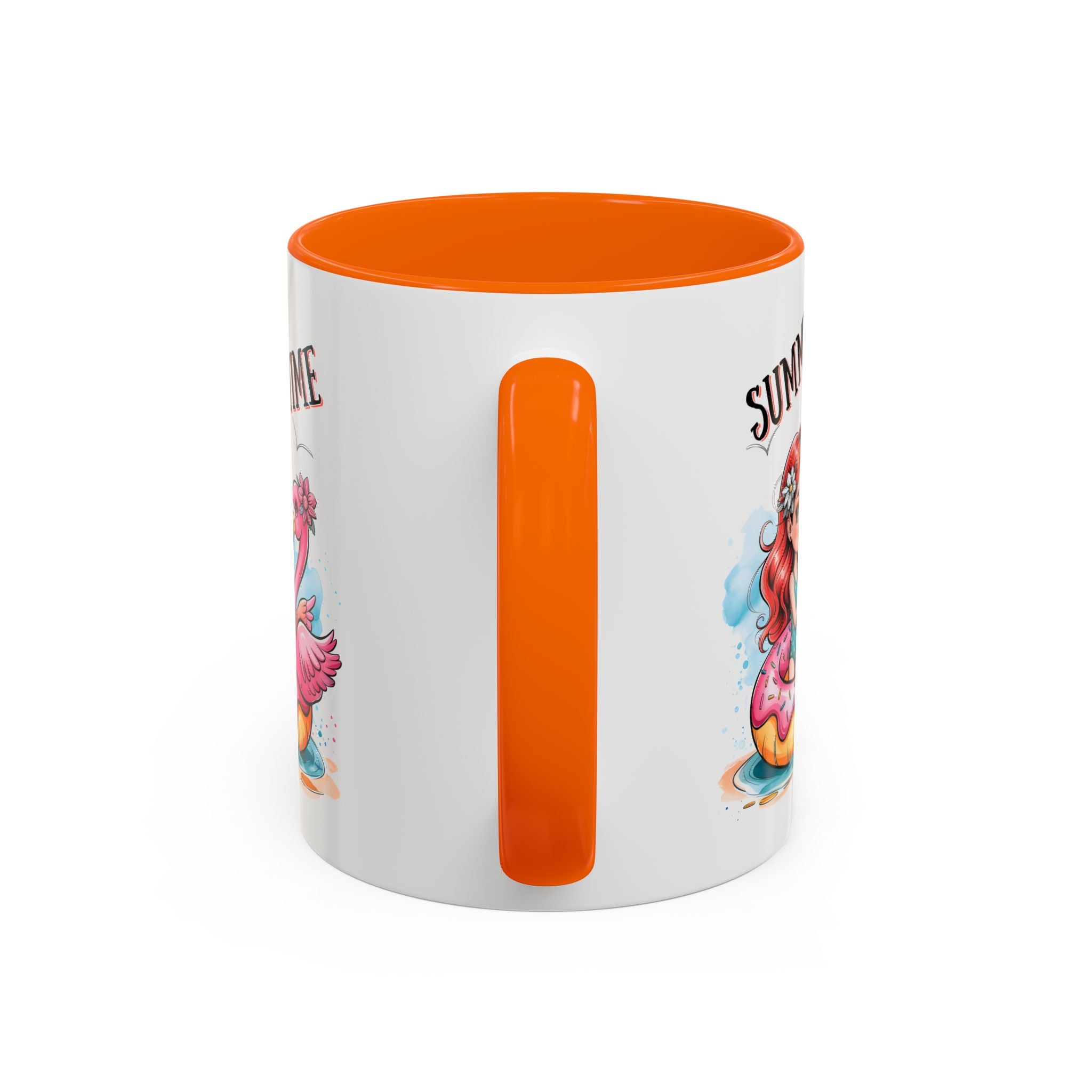 Summer Time Accent Coffee Mug - 11oz & 15oz funny cute girl floating