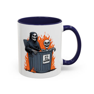 Funny Grim Reaper Coffee Mug - Perfect for Halloween, Gift for Friends, Quirky Kitchen Decor, Novelty Drinkware