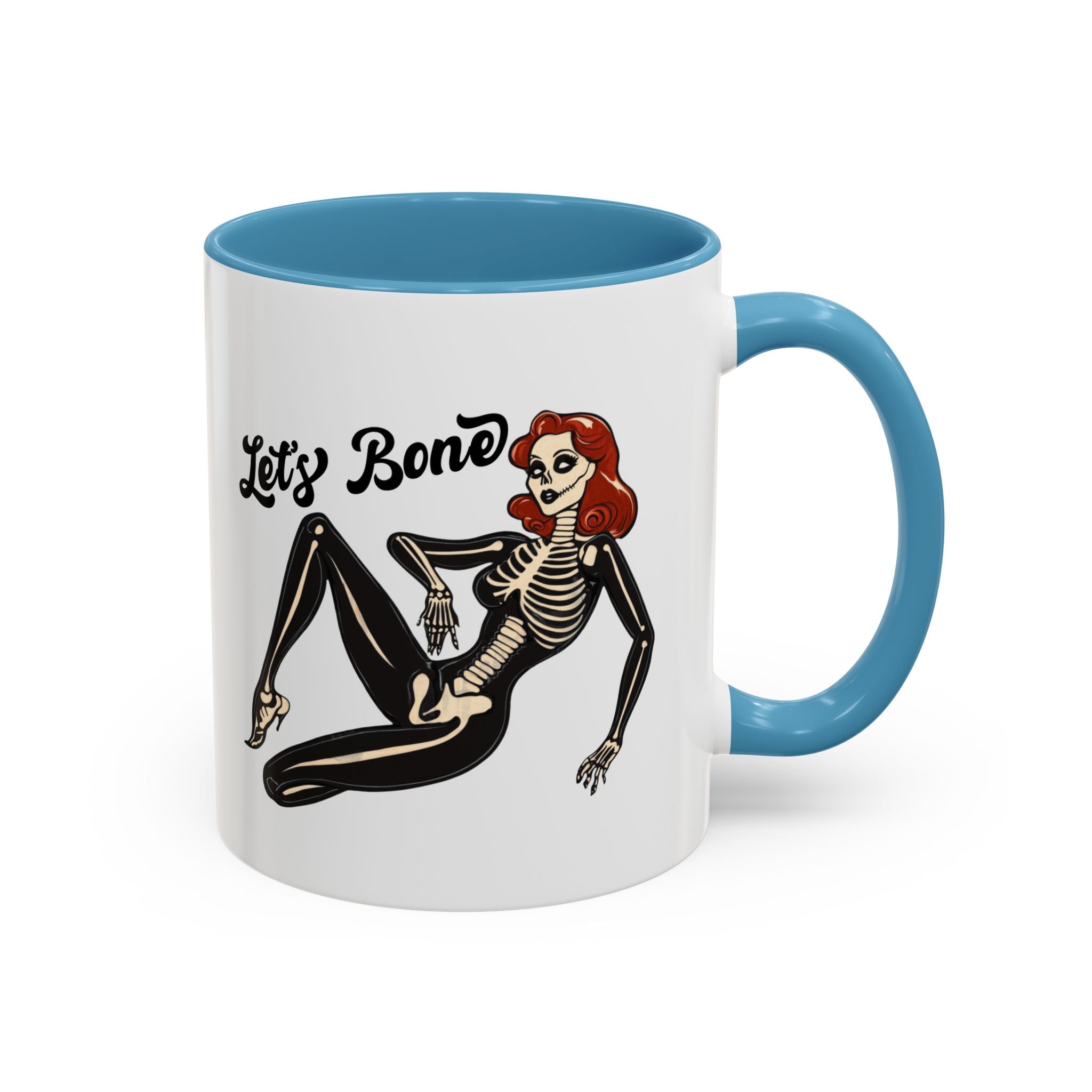 Spooky Skeleton Mug - Let's Bone, Halloween Gift, Gothic Coffee Cup, Unique Home Decor, Fun Drinkware