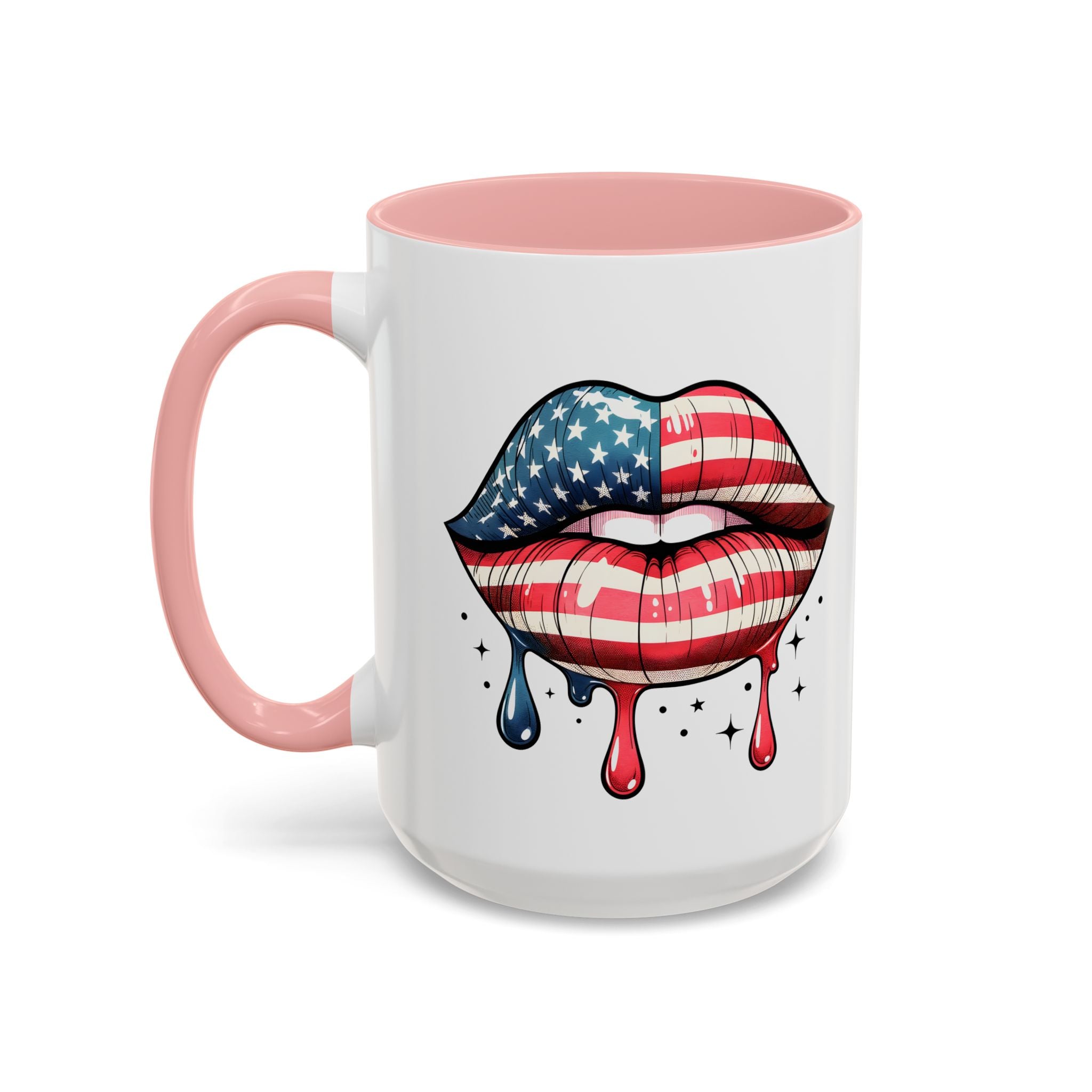 Patriotic Lip Print Coffee Mug – 11oz & 15oz