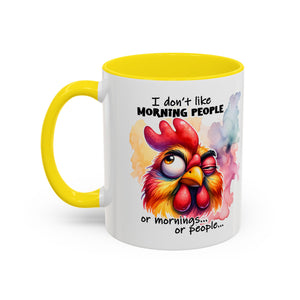 Funny Morning Coffee Mug, Rooster Mug, Gift for Coffee Lovers, Morning People, Humor Mug for Friends