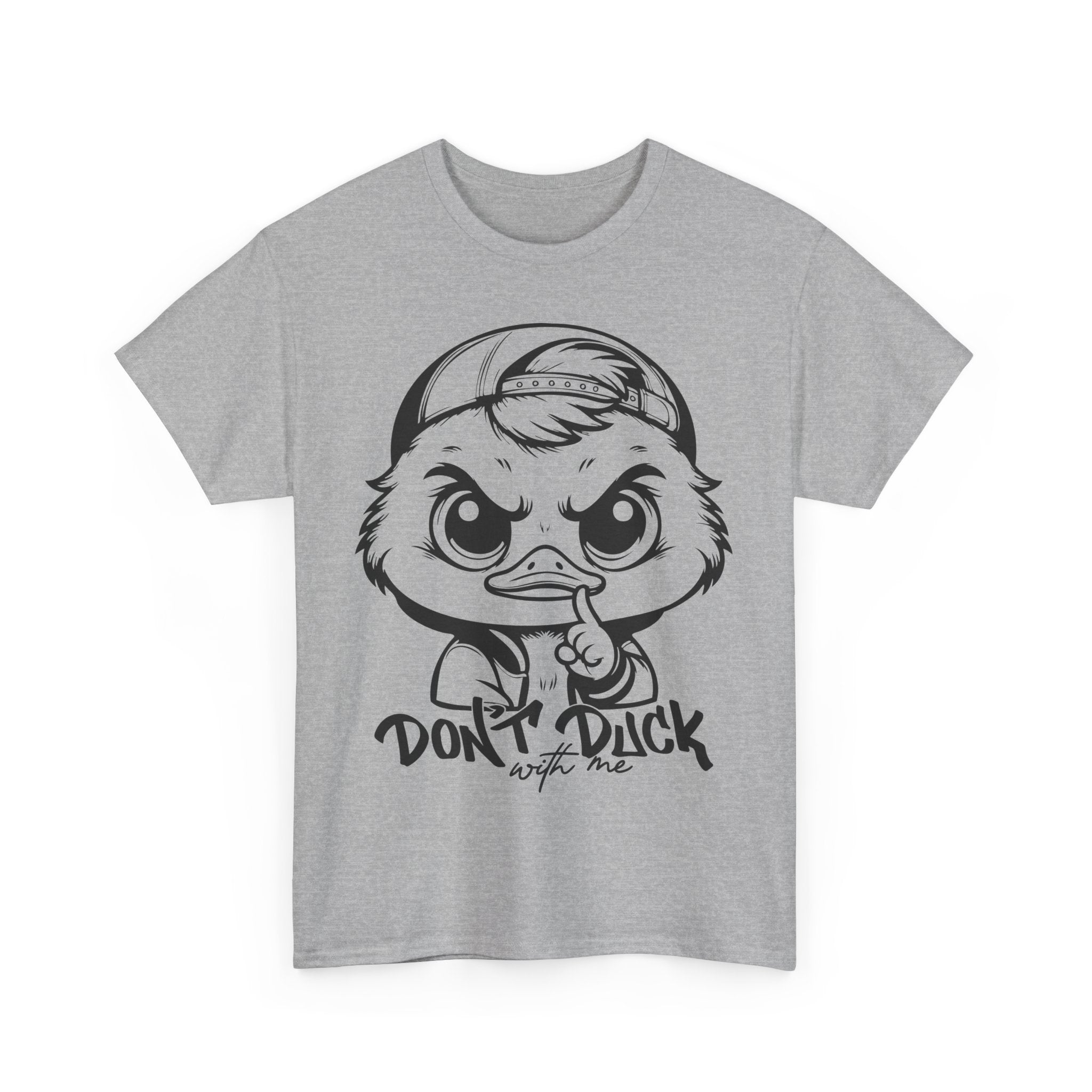 Don't Duck With Me Unisex Heavy Cotton Tee - Fun Cartoon Design Perfect for Casual Days