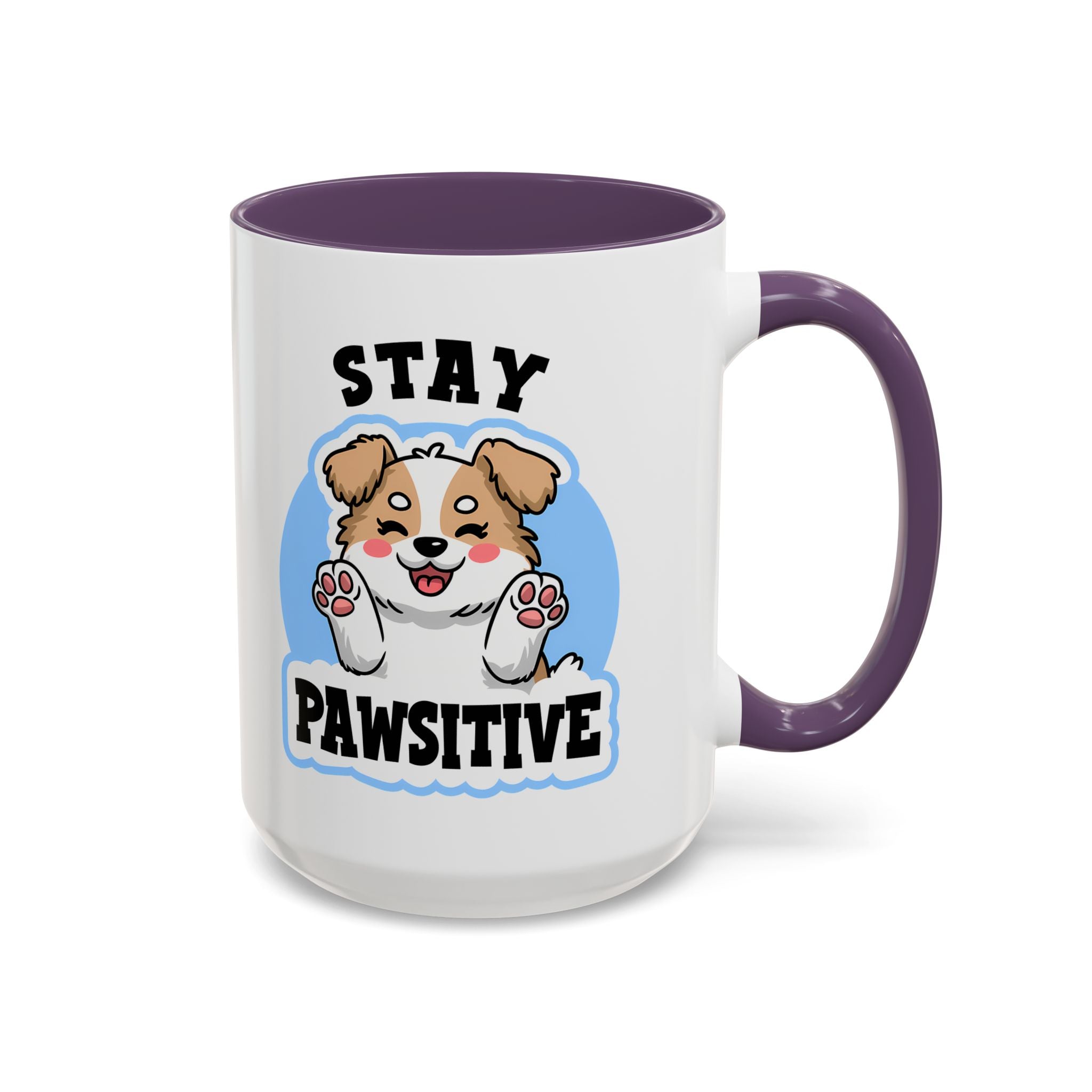 Cute Stay Pawsitive Coffee Mug - Perfect Gift for Dog Lovers mental health