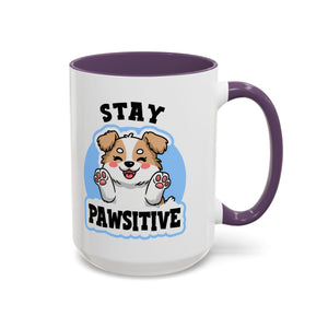 Cute Stay Pawsitive Coffee Mug - Perfect Gift for Dog Lovers mental health