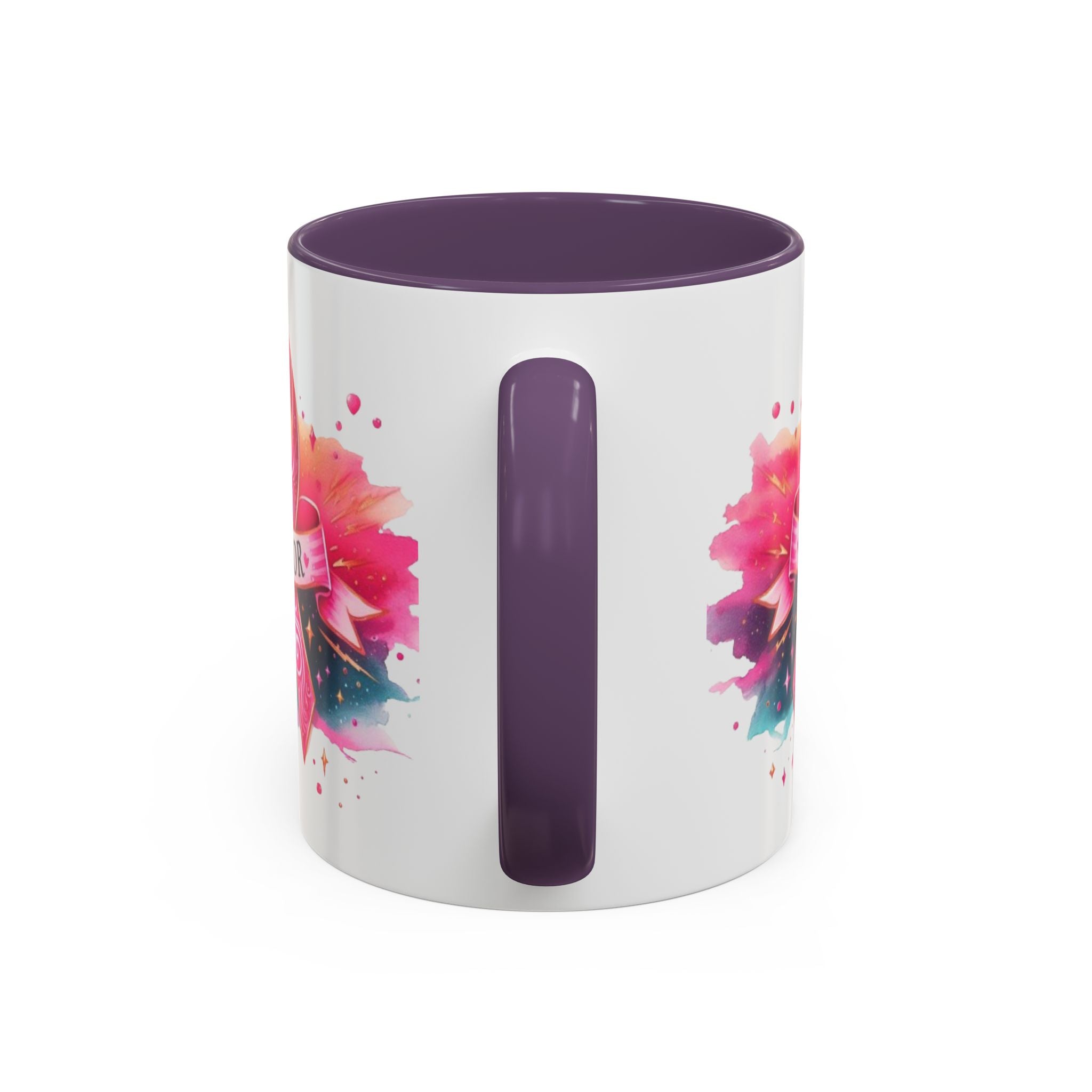Pink Ribbon Warrior Coffee Mug, Support Breast Cancer Awareness Gift, Inspirational Mug, Cancer Survivor Merchandise, 11oz 15oz Mug