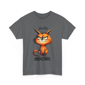 Unisex Cat Judgment Tee, Funny Cat Shirt, Gift for Cat Lovers, Pet Humor Tee, Cute Cat Graphic Tee, Animal T-Shirt