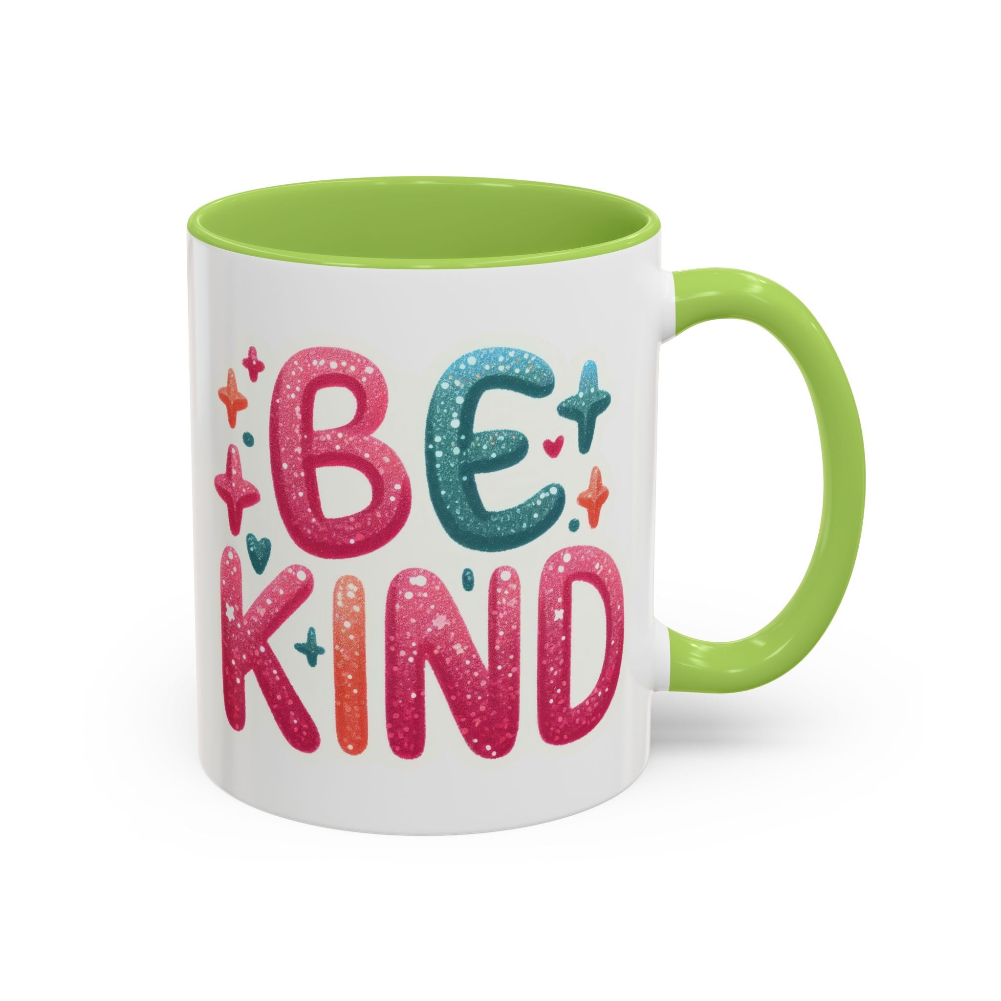 Be Kind Accent Coffee Mug – Colorful Positive Message 11/15oz