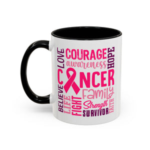 Inspirational Cancer Awareness Coffee Mug, Support Gift, Hope for Survivors, Breast Cancer Month, Motivational Mug, Encouragement Mug